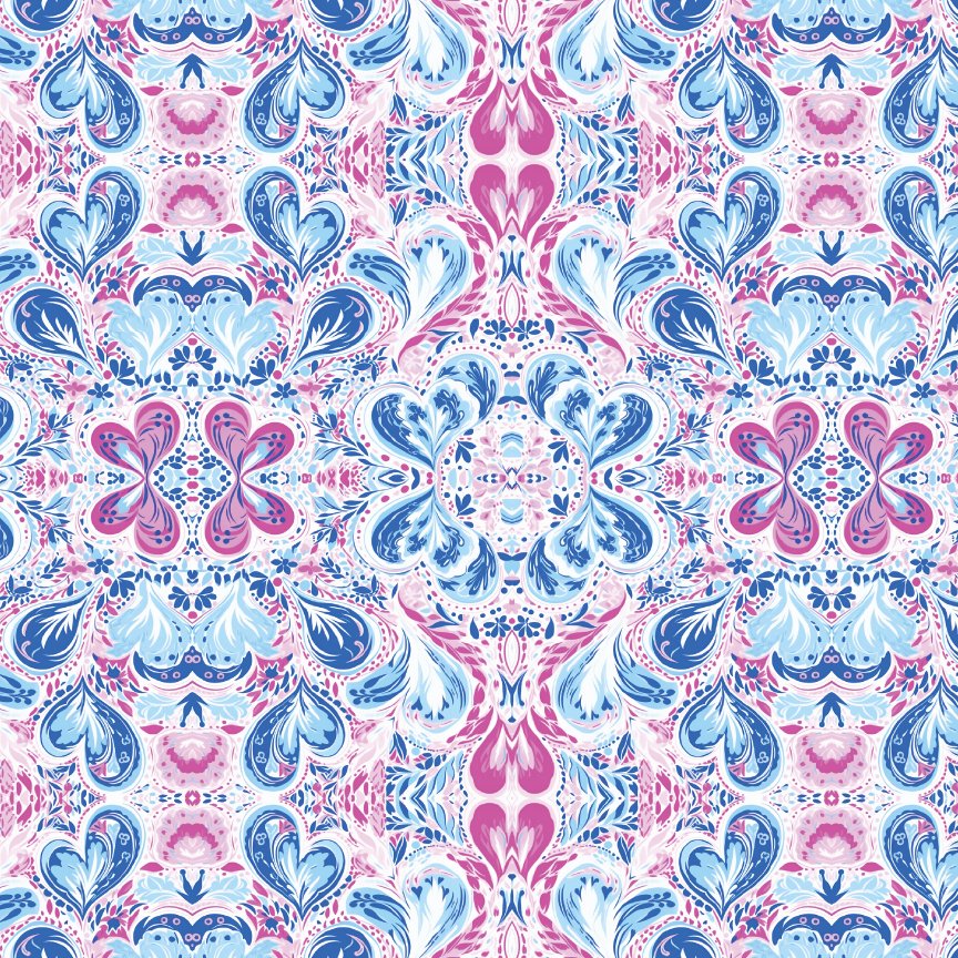 Preppy Hearts 2 Pattern Acrylic Sheets - CMB Pattern Acrylic